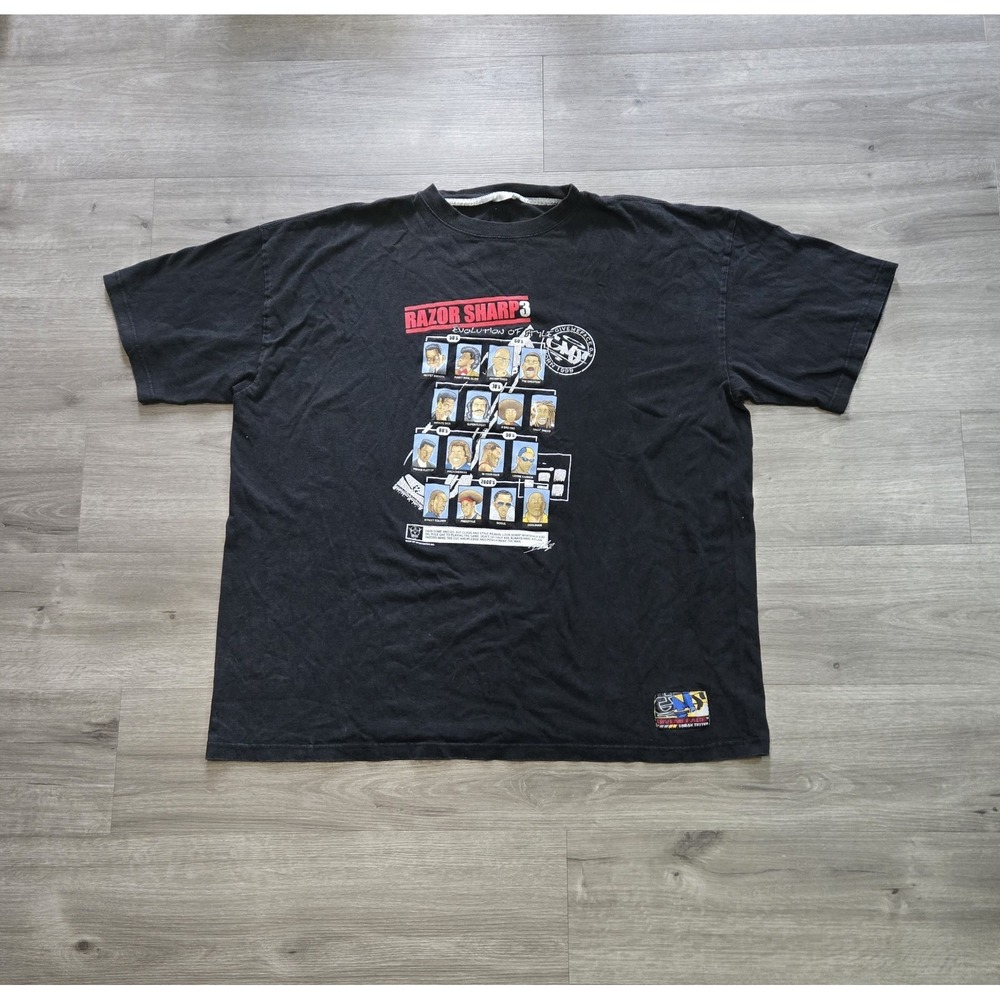 Vintage Y2K 2005 Give Me Face T-shirt 3XL Graphic Black Short Sleeve